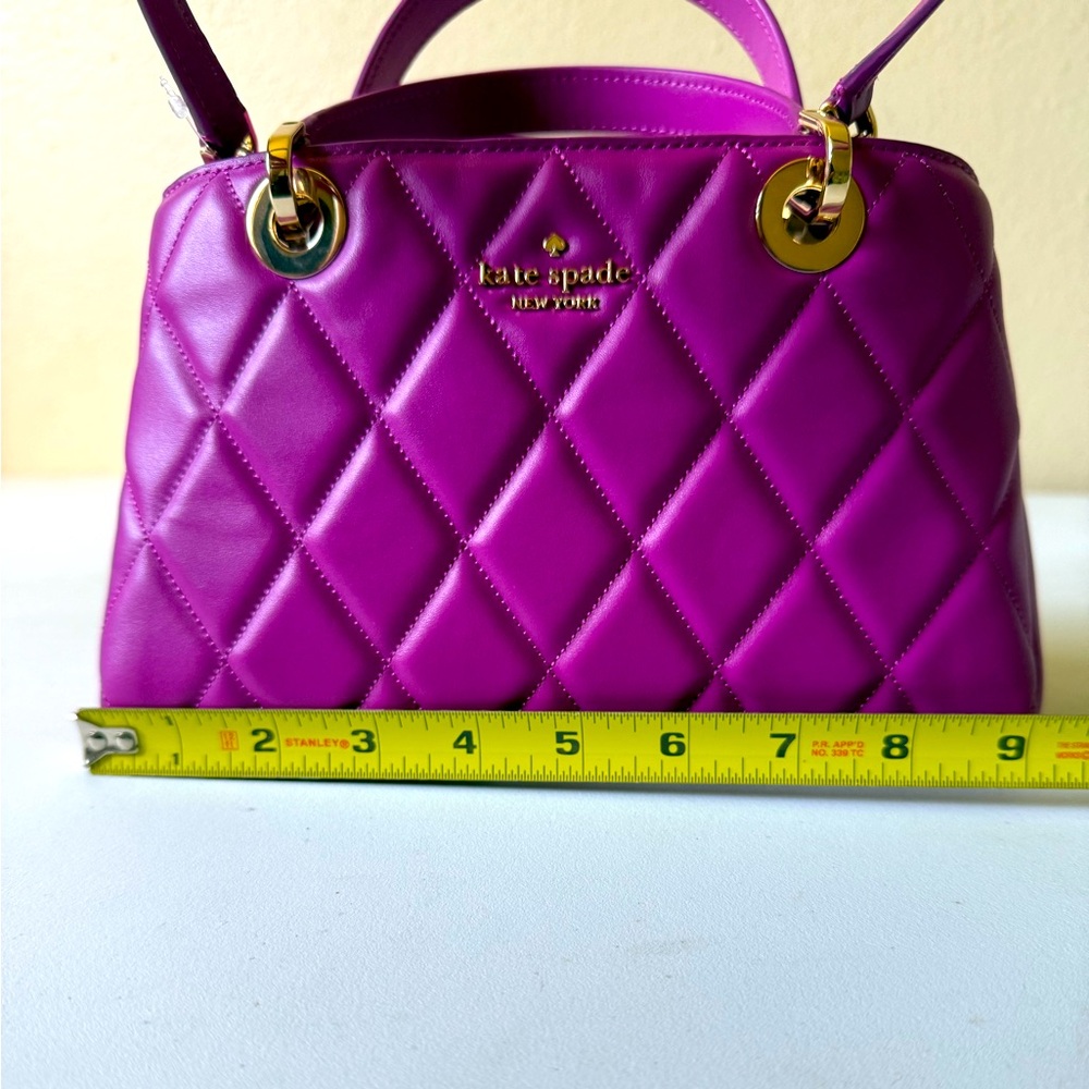 Kate Spade Magenta Quilted Purse w/Gold hardware - Picture 13 of 14